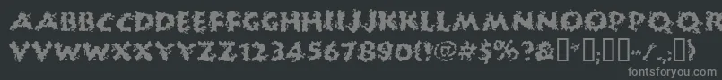 HUCKB    Font – Gray Fonts on Black Background