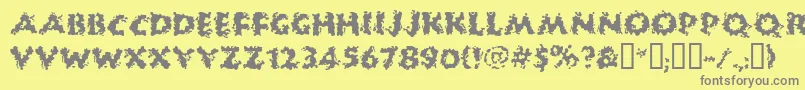 HUCKB    Font – Gray Fonts on Yellow Background