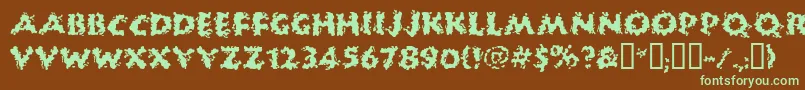 HUCKB    Font – Green Fonts on Brown Background