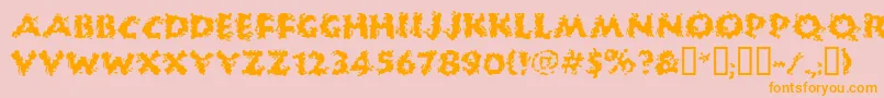 HUCKB    Font – Orange Fonts on Pink Background