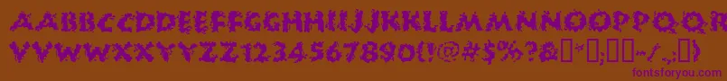 HUCKB    Font – Purple Fonts on Brown Background