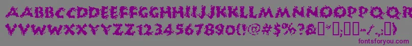 HUCKB    Font – Purple Fonts on Gray Background