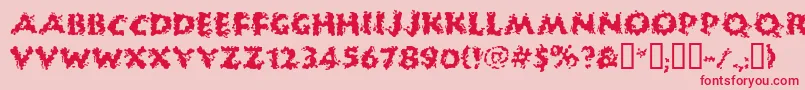 HUCKB    Font – Red Fonts on Pink Background