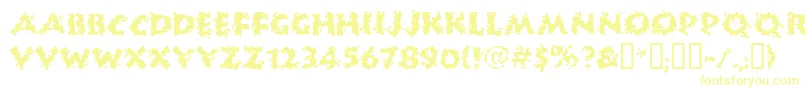 HUCKB    Font – Yellow Fonts on White Background