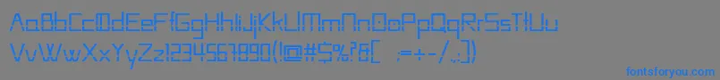 HUECO regular Font – Blue Fonts on Gray Background