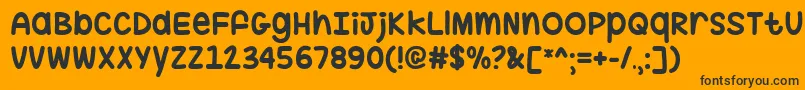 Hug Me Tight   Font – Black Fonts on Orange Background