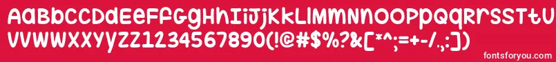 Hug Me Tight   Font – White Fonts on Red Background