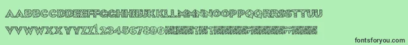 HugeCrunch Font – Black Fonts on Green Background