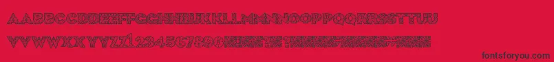HugeCrunch Font – Black Fonts on Red Background