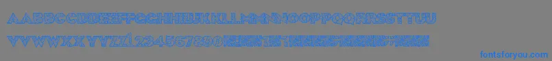 HugeCrunch-Schriftart – Blaue Schriften auf grauem Hintergrund