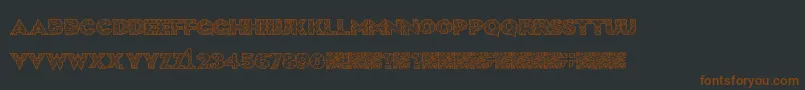 HugeCrunch-Schriftart – Braune Schriften auf schwarzem Hintergrund