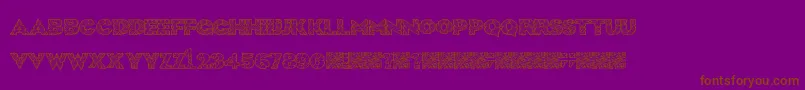 HugeCrunch Font – Brown Fonts on Purple Background