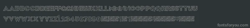 HugeCrunch Font – Gray Fonts on Black Background