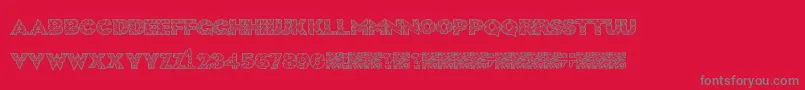 HugeCrunch Font – Gray Fonts on Red Background