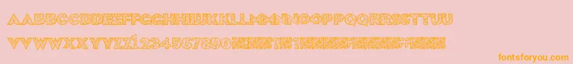 HugeCrunch Font – Orange Fonts on Pink Background