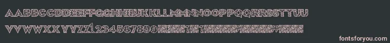 HugeCrunch Font – Pink Fonts on Black Background