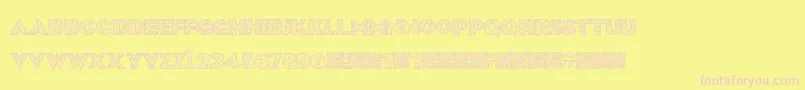 HugeCrunch Font – Pink Fonts on Yellow Background