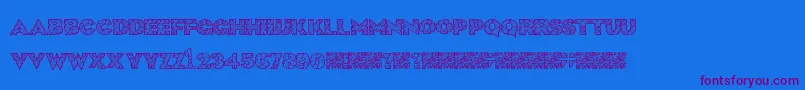 HugeCrunch Font – Purple Fonts on Blue Background