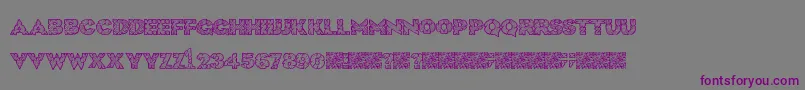 HugeCrunch Font – Purple Fonts on Gray Background