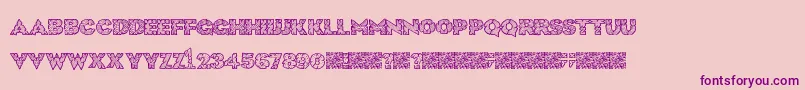 HugeCrunch Font – Purple Fonts on Pink Background