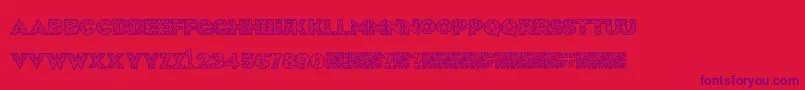 HugeCrunch Font – Purple Fonts on Red Background