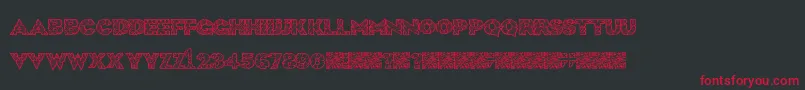 HugeCrunch Font – Red Fonts on Black Background