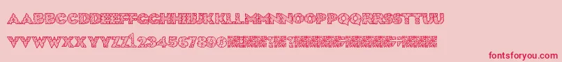 HugeCrunch Font – Red Fonts on Pink Background