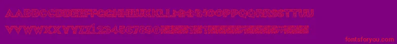HugeCrunch Font – Red Fonts on Purple Background