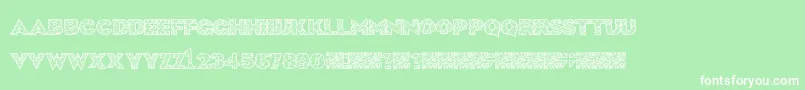 HugeCrunch Font – White Fonts on Green Background