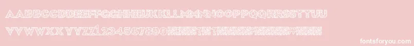 HugeCrunch-Schriftart – Weiße Schriften auf rosa Hintergrund