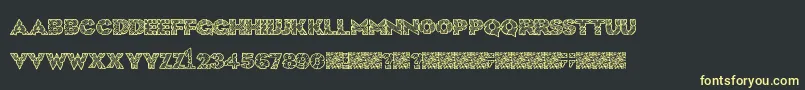 HugeCrunch Font – Yellow Fonts on Black Background