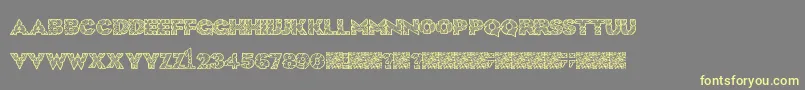 HugeCrunch Font – Yellow Fonts on Gray Background