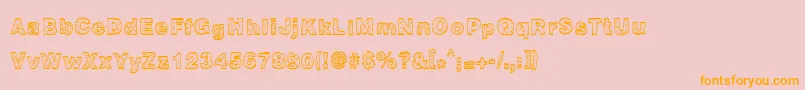 HugeParty Font – Orange Fonts on Pink Background