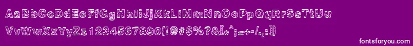 HugeParty Font – White Fonts on Purple Background