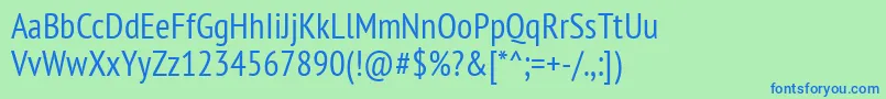 フォントPtSansNarrow – 青い文字は緑の背景です。