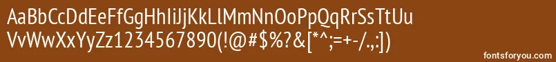 PtSansNarrow Font – White Fonts on Brown Background