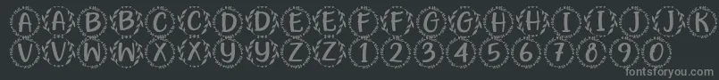Hugme Font by 7NTypes Font – Gray Fonts on Black Background
