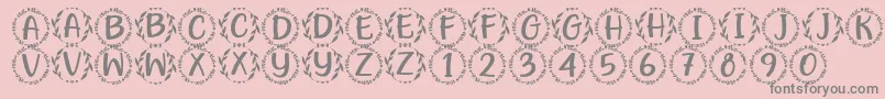 Więcej informacji o czcionce Hugme Font by 7NTypes Czcionka Hugme Font by 7NTypes – szare czcionki na różowym tle