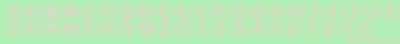 Hugme Font by 7NTypes Font – Pink Fonts on Green Background