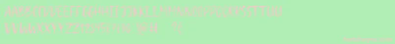 Hugos Font – Pink Fonts on Green Background