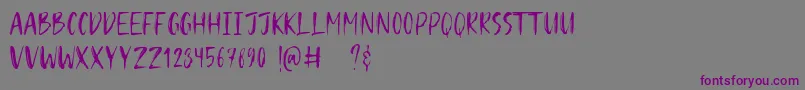 Шрифт Hugos – фиолетовые шрифты на сером фоне