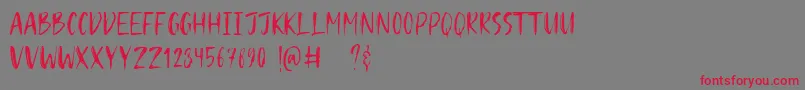 Hugos Font – Red Fonts on Gray Background