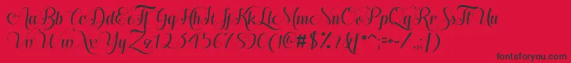 fuente Hugs  Kisses xoxo Demo – Fuentes Negras Sobre Fondo Rojo
