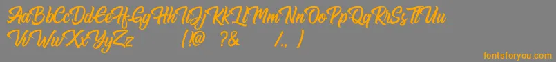 Police Hugtophia – polices orange sur fond gris