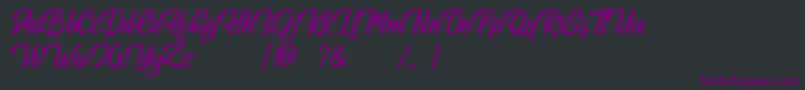 Hugtophia Font – Purple Fonts on Black Background