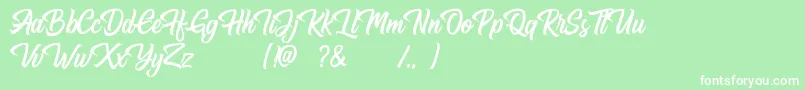 Шрифт Hugtophia – белые шрифты на зелёном фоне