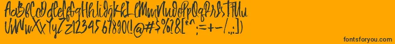 HUIBOLed Font – Black Fonts on Orange Background