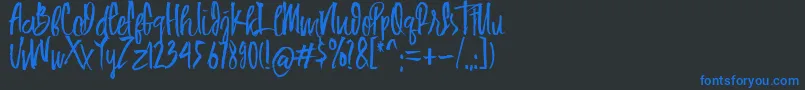HUIBOLed Font – Blue Fonts on Black Background