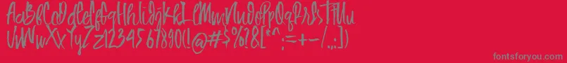 HUIBOLed Font – Gray Fonts on Red Background