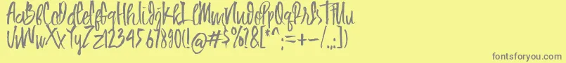 Шрифт HUIBOLed – серые шрифты на жёлтом фоне
